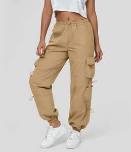 Pantalon cargo pour homme délavé à l'acide, écologique, taille haute, poches utilitaires, décontracté, streetwear, coupe ample, tendance, vêtement de travail - Product Image 2