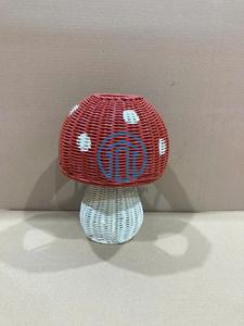 Decorative <b>Rattan</b> Mushroom Lampshade Artisan-Woven Table Lamp Cover for Bedroom Beautiful <b>lantern</b> make in Vietnam - Product Image 2