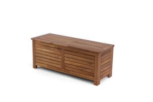 Boîte de rangement de jardin en bois, fabriquée en bois massif, offrant une solution de rangement extérieur sécurisée et organisée - Product Image 4