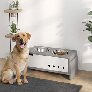 3 Height Adjustable <b>Raised</b> <b>Dog</b> <b>Bowls</b> with Slow Feeder Mat Stand Elevated <b>for</b> Medium to Extra Large <b>Dogs</b> - Product Image 1