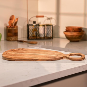 Planche à découper rectangulaire en bois d'acacia et mangue, faite à la main, très appréciée, épaisseur 1,5 cm, écologique, compatible lave-vaisselle, décoration de cuisine - Product Image 4