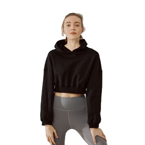 Sudadera Corta Personalizada de Algodón Grueso Premium, Sudadera Corta Transpirable de Felpa Francesa, Sudadera con Capucha Corta - Product Image 1