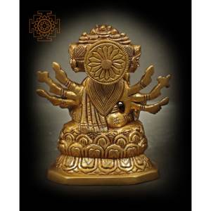 รูปปั้นพระวิษณุทำด้วยมือขนาด5นิ้วทำด้วยมือรูปปั้นทองเหลืองไม่เหมือนใครสำหรับของขวัญผลิตในอินเดีย - Product Image 3