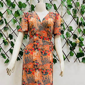 Meilleur prix sur Élégant Floral Imprimé Polyester Tissu Sexy Beachwear Numérique Tissé Coverups pour les Femmes XL Taille Vêtements de Plage - Product Image 6