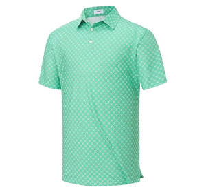 Chemises de golf pour hommes à manches courtes, imprimées, décontractées, athlétiques, avec poche, en tissu toile, infroissables, style gothique, extensibles sur les côtés - Product Image 1