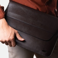 Funda Protectora de Piel Genuina para Laptop Mac Book Air 13.6 Pro M2/M3 CF3054 14, Diseño de Sobre