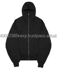 Balaclava personnalisée à fermeture éclair intégrale, en molleton français 100% coton, surdimensionné, thermique, poids lourd, broderie 3D, imperméable, unisexe - Product Image 4