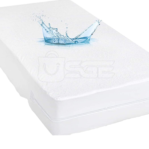 Breathable Terry Mattress Protector <b>Bed</b> Mat Knitted Eco-Friendly Luxury Polyester Deep Pocket Construction Soft Surface Reliable - Product Image 3