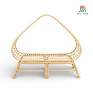 Chaise en rotin pour enfants NhAT Minh, dossier semi-circulaire, design tropical, écologique, utilisation en extérieur - Product Image 1