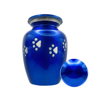 Urne funéraire LU gravée à la main, style américain, émail blanc et nickel, capacité de 200 pouces cubes - Product Image 5