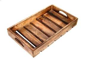 Decorative <b>Rectangle</b> Shaped Wooden Tray for <b>Coffee</b> <b>Table</b> Use High Polished Wooden Breakfast Serving Tray for Home At Best Price - Product Image 2