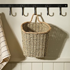 Natural Woven Seagrass Medium Indoor <b>Storage</b> Wall <b>Basket</b> Handmade <b>Storage</b> <b>Basket</b> Wholesale eco-friendly Made in Viet Nam - Product Image 3