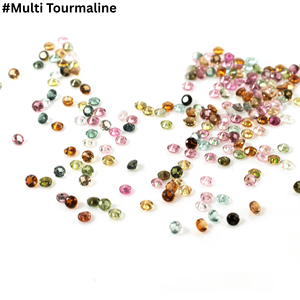 Tourmaline naturelle verte en gros, facettée, de forme ronde, pierres précieuses brutes pour la fabrication de bijoux, petite taille, de 1 mm à 3 mm - Product Image 3