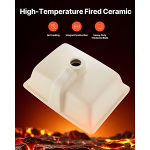 Lavabo Rettangolare Sottopiano in Ceramica Bianca 15.75 X 12.01 Pollici con Foro di Troppopieno, Montaggio a Incasso 15.75 X 12.01 Pollici - Product Image 6