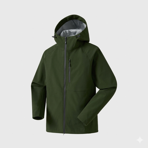 Chaqueta Softshell para Hombre, Transpirable, de Poliéster/Algodón, Impermeable, Unisex, con Cierre Frontal y Capucha - Product Image 5