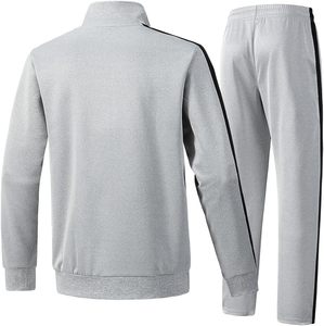 Ensemble de survêtement de performance pour homme, veste moderne à col montant et pantalon de jogging à taille élastique, vêtements de sport athlétiques - Product Image 2
