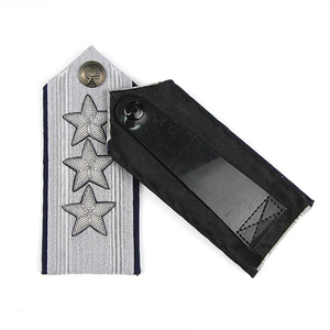 General Major Prussia Embroidered Fabric Shoulder Boards with Rhinestones | Customized Classical Style - Product Image 3