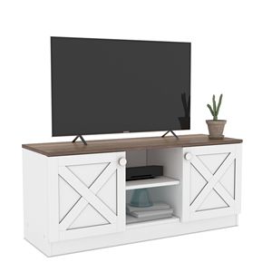 ขาตั้งทีวี2ตู้แบบวินเทจพร้อมฐานไม้ที่เป็นเอกลักษณ์สไตล์ย้อนยุค - Product Image 4