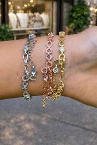 Pulsera de tenis con moissanita y plata de ley 925 auténtica, chapada en oro rosa, diseño infinito, regalo de joyería para uso diario - Product Image 3