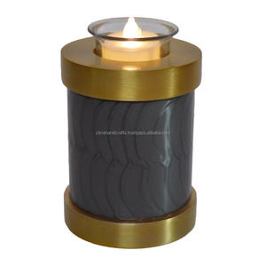 กระบอก Urns ชาแสงออกแบบอนุสรณ์ Handmade สําหรับตกแต่งบ้าน Keepsake Urns ที่ดีที่สุดอุปกรณ์งานศพราคาถูก - Product Image 4