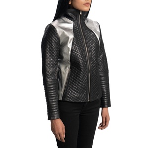 Premium Quality Women's Leather <b>Jacket</b> Fashionable Brown Black Casual Comfortable Front Zip Breathable Knitted Casual - Product Image 3