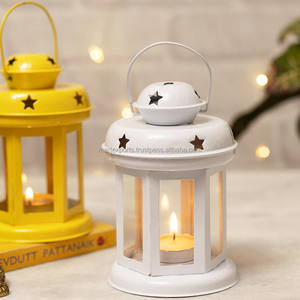 Lanterne à bougie en métal de conception rustique moderne fabriquée à la main par un fabricant indien, décoration vintage pour la maison, le jardin, les mariages - Product Image 4