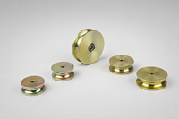 Roues de poulie en métal galvanisé pour quincaillerie de porte coulissante, construction de précision durable avec rotation fluide
