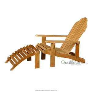 Chaise longue de piscine en teck de haute qualité, durable, au design moderne, écologique, résistante aux UV, pour l'extérieur, toutes saisons, avec pieds sabre. - Product Image 1