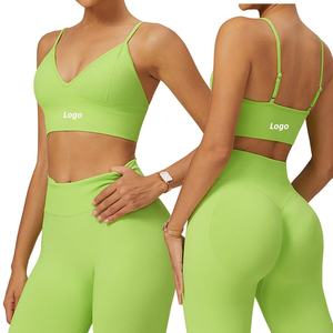 Shorts Deportivos de Alto Rendimiento para Mujer, Shorts de Gimnasio Lisos para Correr, Shorts de Yoga de Nailon para Mujer, Conjunto de Yoga de 2 Piezas - Product Image 5