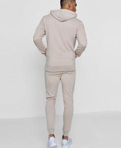 Survêtement à capuche noir pour homme, manches longues, couleur unie, vêtement décontracté, respirant, polyester, coupe classique, avec poches latérales - Product Image 5