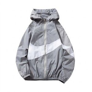 OEM Custom Slim Fitness Color Block Patchwork <b>Mens</b> <b>Jacket</b> Waterproof Running Sport Windbreaker Ffor Man With Print Logo - Product Image 1