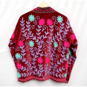 Designer Clothes Velvet Bomber <b>Jacket</b> Embroidery Pattern New <b>Chinese</b> Style Coat Outdoor Wear Reversible Breathable Eco-Friendly - Product Image 6