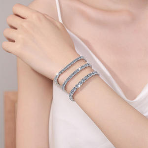 Bracelet en Moissanite Premium avec Argent Sterling 925 et Pierres à Taille Brillante pour Cadeaux d'Anniversaire et Bijoux de Mode - Product Image 1