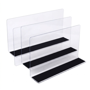 Transparent Plastic PVC <b>Shelf</b> Divider for Retail Display Rack Product Separation <b>Shelf</b> Management Solution - Product Image 1