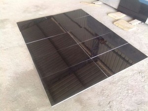Modern Absolute Black <b>Granite</b> Tile Polished Slab Durable Hotel Bathroom Floor - Product Image 1