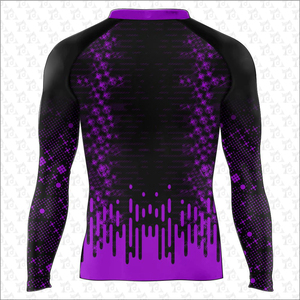 Camisetas de compresión personalizadas de manga larga con logo personalizado, material de poliéster y spandex, impresión por sublimación, Rash Guard para hombre - Product Image 2