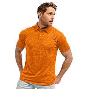Polo en tricot à manches courtes pour homme, couleur unie, respirant, coupe décontractée, longueur normale - Product Image 3