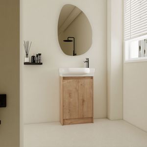 Mobile bagno freestanding da 23 pollici con ante soft-close e lavabo - Vanità da bagno premium - Product Image 1