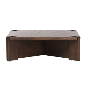 Mesa de Centro Cuadrada de Estilo Rústico Moderno, Fabricada en Madera de Teca Sólida de Primera Calidad con Detalle de Unión Mortise, Mueble Resistente y Minimalista para Sala de Estar - Product Image 1