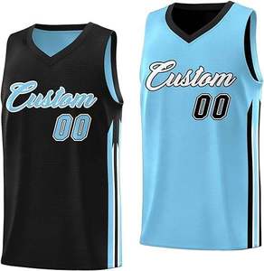 Uniformes de Baloncesto Personalizados de Malla Premium, Camisetas Deportivas sin Mangas con Cuello en V, Nombre y Número Personalizados, Jersey Reversible - Product Image 4