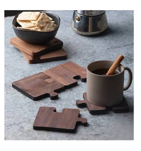 Sous-verre en bois personnalisé avec logo, décoration de table, tapis et supports pour puzzles, sous-verre puzzle en bois - Product Image 3