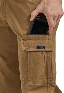 Mens 100% Cotton <b>Cargo</b> Pants Relaxed Fit Multi Pocket Flat Mid Rise Quick Dry Stonewashed Casual Outdoor Workwear Trousers Dhaka - Product Image 4