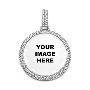HipHop Moissanite Pendant 925 Sterling Silver Iced Out Memorial Picture Pendant Custom Photo Pendant Pass Diamond <b>Tester</b> Pendant - Product Image 6