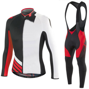 Ensemble maillot et short de cyclisme pour homme, bleu et blanc, respirant, en polyester, pour adultes - Product Image 3