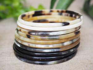 Natural Buffalo Horn Black Brown Wide Cuff <b>Bangle</b> Bracelet - Black and Brown Best Quality Simple From Falak World Export - Product Image 5