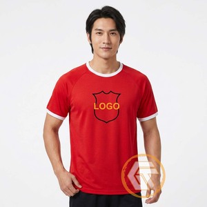 T-shirt personnalisé pour homme en jersey 100 % coton, col rond, coupe classique, design uni, respirant, manches courtes, poids du tissu 300 g - Product Image 2