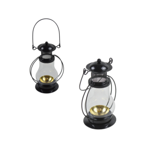 Black <b>Light</b> <b>Blue</b> Iron Handmade Eco-Friendly <b>Tea</b> <b>Light</b> <b>Holder</b> with Painted Design for Indoor Festive Wedding Parties - Product Image 6