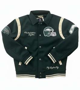 เสื้อแจ็คเก็ตวาร์ซิตี้ขนสัตว์แฟชั่นสำหรับผู้ชาย แจ็คเก็ตเบสบอลแบบ Letterman สกรีนโลโก้ได้ตามต้องการ แจ็คเก็ตยูนิฟอร์มทีมคุณภาพสูง - Product Image 1