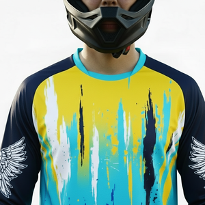 Maillots de motocross personnalisés imprimés - Tissu respirant et anti-humidité à séchage rapide, manches longues pour hommes, été/hiver - Product Image 4