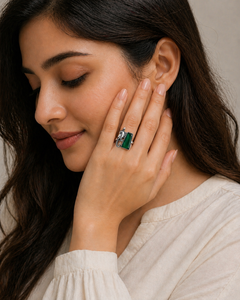 ELVORA GEMS แหวนค็อกเทลคริสตัลธรรมชาติซิทรินเงิน 925 สไตล์โบฮีเมียนพร้อมดีไซน์รูปช้างสำหรับผู้หญิงสวมใส่ทุกวันแบบฝังขอบ - Product Image 1